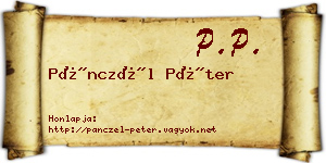Pánczél Péter névjegykártya
